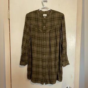 Wilfred Free plaid shirt dress size S